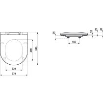 LAUFEN LAUFEN PRO, WC sedadlo, LAUFEN pro slim, odnímateľlná, spomaľovací mechanizmus, Čierna matná 716, 445x370 mm, H8989667160001