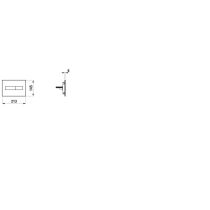 LAUFEN INEO WC tlačidlo INEO HORIZON, Dual Flush, Chróm matná 007, H9001110070001