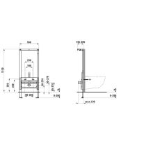 LAUFEN INEO Rámový podomietkový modul pre závesné bidety, do ľahkej steny, H9101020000001