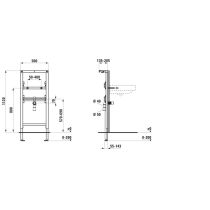 LAUFEN INEO Rámový podomítkový modul pre umývadla, do ľahkej steny, H9101030000001