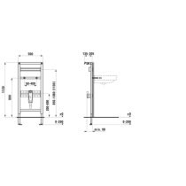 LAUFEN INEO Rámový podomietkový modul, pre umývadlá, pre bezbariérové kúpeľne, do ľahkej priečky, H9101040000001