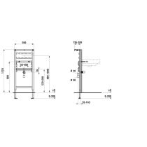 LAUFEN INEO Rámový podomítkový modul pre umývadla, Simibox, do ľahkej steny, H9101110000001