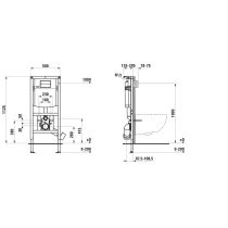 LAUFEN INEO Rámový podomietkový modul pre závesné WC, s nastaviteľnou sedacou výškou +50mm, do ľahkej steny, H9201170000001