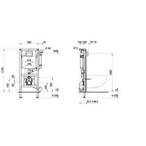 LAUFEN INEO Rámový podomietkový modul s odsávanim zápachu, pre závesné WC, do ľahkej priečky, Dual Flush 6/3 l, nastaviteľné aj na 4,5/3 l, s nádržkou proti oroseniu, s prípravou pre napojenie na ventiláciu, H9201180000001