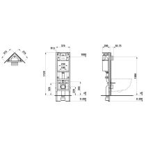 LAUFEN INEO Rámový podomietkový modul pre rohovú montáž, pre závesné WC, do ľahkej priečky, Dual Flush 6/3 l, nastaviteľné aj na 4,5/3 l, s nádržkou proti oroseniu, H9201190000001