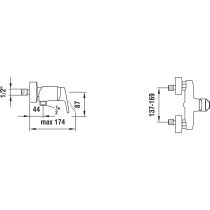 LAUFEN CITYPRO Sprchová nástenná páková batériaso sprchovým príslušenstvom, Chróm 100, HF500952100600