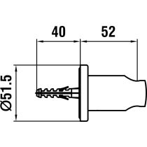 LAUFEN SHOWER PROGRAMME Nástenný držiak ručnej sprchy, pevný, PVD inox kartáčovaná oceľ 423, HF504779423000