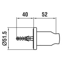 LAUFEN Nástenný držiak ručnej sprchy pevný, PVD Zlatoružová 465, HF504779465000