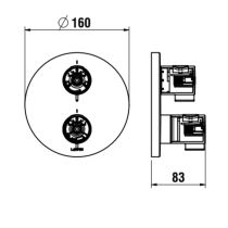 LAUFEN THERM Termostatická podomietková vaňová, Chróm 100, HF506577100000