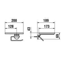 LAUFEN ADA Držiak WC papiera vrátane poličky s otvorom, PVD nerez/mramor čierny 506, HF506791506000