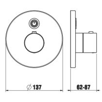 LAUFEN SHOWERTRONIC Front panel for electronic, thermostatic flush-mounted body, with Bluetooth, with hygiene flushing, mains version, PVD titán čierný mat 428, HF707030428000