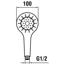 LAUFEN SHOWER PROGRAMME MyTwin100 ručná sprcha, 1 druh prúdu, prietok 5,7 l/min, Chróm 100, HF939028100000
