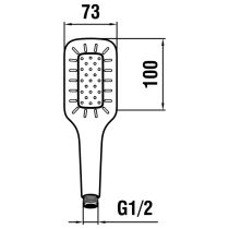 LAUFEN SHOWER PROGRAMME MyCity100 ručná sprcha, 1 druh prúdu, prietok 5,7 l/min, Chróm 100, HF939030100000