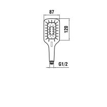 LAUFEN SHOWER PROGRAMME MyCity120 ručná sprcha, 3 druhy prúdov, prietok 5,7 l/min, Chróm 100, HF939031100000