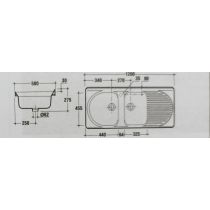 Kuchynský keramický drez, T103401