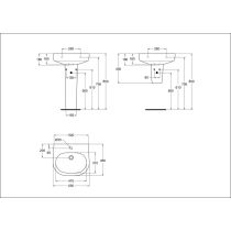 MIRTO Umývadlo 55x48 cm so skrinkou 100x49 cm, J462200, T7259UZ
