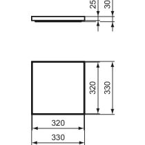 SOLOS Pohyblivá polička na umývadlovú vaničku, solid surface, T556301