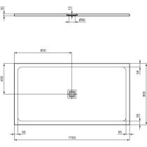 UltraFlat S + 170x90x3 cm Sprchová vanička z IdealSolid, T5616FR