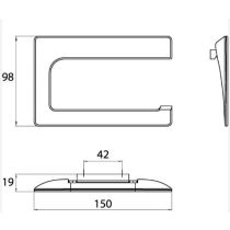 EMCO Art držiak  na wc papier, prevedenie chróm, 160000101