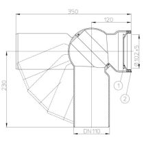 HL Koleno nastaviteľné k WC, HL210.WE