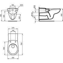 CONTUOR 21 WC závesné invalidné, V340401