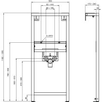 IDEAL STANDARD Podomietkový  montážny modul pre umývadlo, W589867