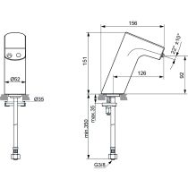 INTELLIFLOW  Senzorová umývadlová batéria bez zmiešavania, A7859B3