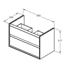 Connect Air skrinka pod umývadlo 80 cm, R0474NE