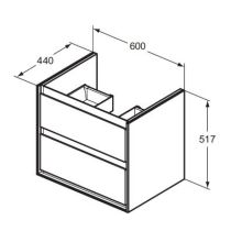 Connect Air skrinka pod umývadlo 60 cm, R0473NE