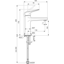 LA DOLCE VITA umývadlová batéria bez odpadovej garnitúry a flexibilnými hadicami, BD654AA