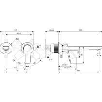 LA DOLCE VITA umývadlová podomietková batéria, dĺžka vývodu 210 mm, BD957GN