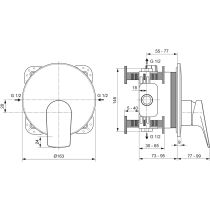 LA DOCE VITA  Sprchová podomietková batéria, A7636A5