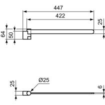 CONCA Madlo  na ručník jednoduchý okrúhly 45 cm, T5394A5