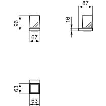 CONCA Sklenený pohár s držiakom,  T4504AA