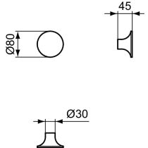 LA DOLCE VITA Háčik na župan Ø 80mm, T5503A5