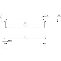 LA DOLCE VITA Madlo  na ručník 80 cm, T5499A5