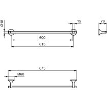 LA DOLCE VITA Madlo  na ručník 60 cm, T5498A5