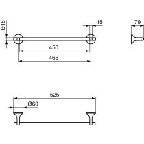 LA DOLCE VITA Madlo  na ručník 45 cm, T5497A5