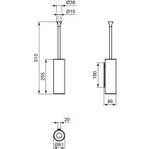 LA DOLCE VITA WC kefa závesná, T5493GN