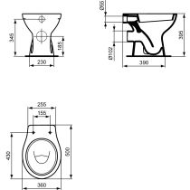 Eurovit výlevka stacionárna 50x36 cm, W333101, pokračovanie ukončenej produkcie V312701