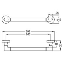 EMCO EPOSA držiak  na uterák 25 cm, 087000125