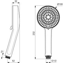 ALU+ Ručná sprcha, chróm, BE217AA