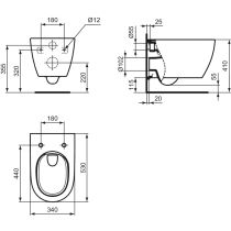 i.LIFE O HYDROTWIST WC závesné 53x34 cm, T568001