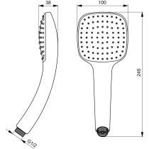 IDEALRAIN 1-funkčná ručná sprcha S1, B0002AA