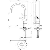 CERABASE Drezová batéria s vysokým vývodom, BC844AA