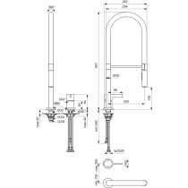 GUSTO Drezová batéria dvojotvorová ,vysoká Semi-Pro verzia, BD425J4