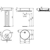 CONCA Umývadlo na dosku kruhové  Ø45 cm, T369601