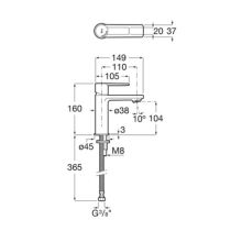ROCA TARGA Umývadlová batéria s odpadovou garnitúrou a s flex. hadicami, A5A325FNB0