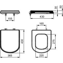 CALLA WC sedadlo ploché so spomaľovaním, E251801