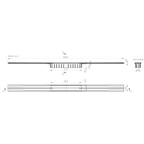 HL053S/100 In/Floor sprchový  odtokový žľab z nerez. ocele Standard matný povrch, HL053S/100